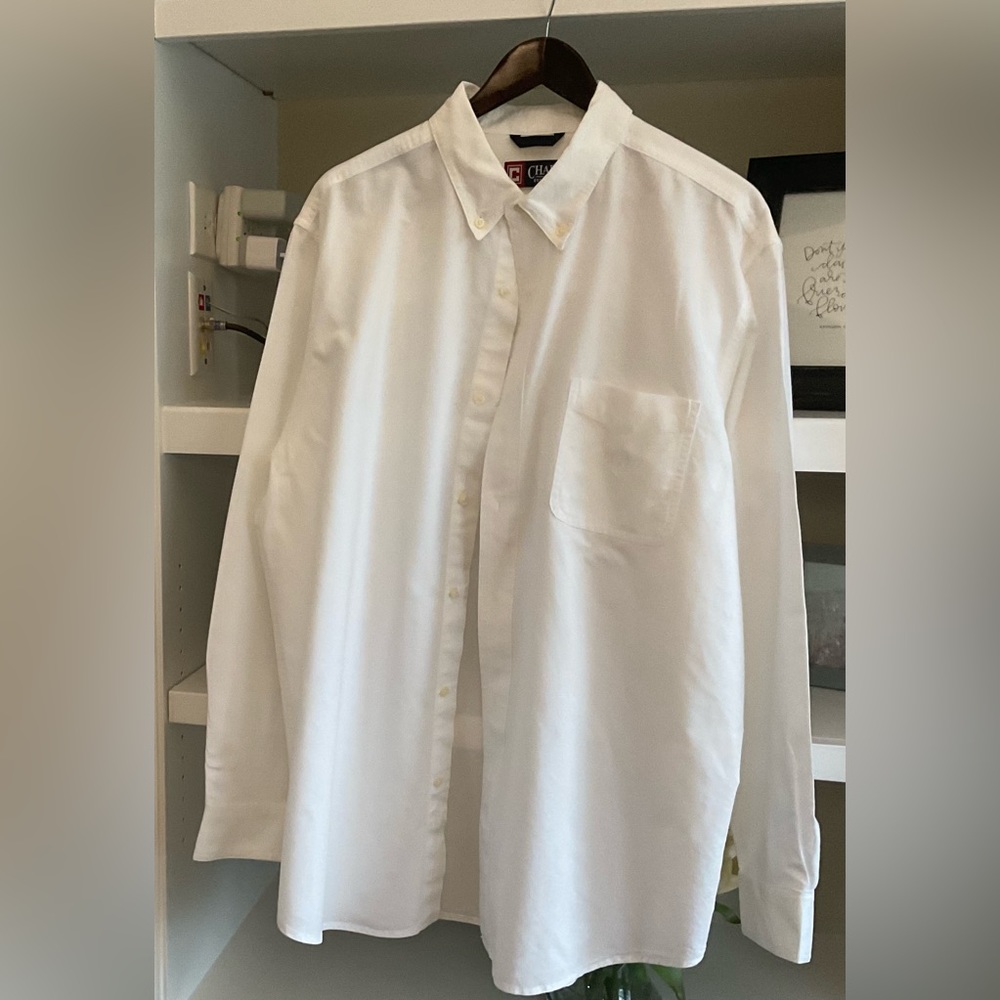 Chaps Ralph Lauren Long sleeve Button White Shirt. SZ XL